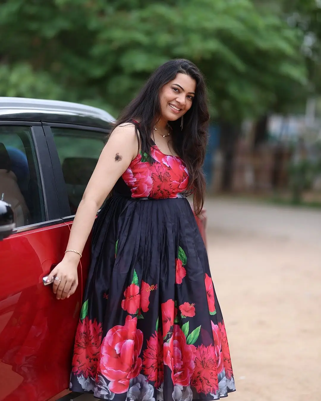 Hyderabad Singer Geetha Madhuri In Beautiful Black Gown